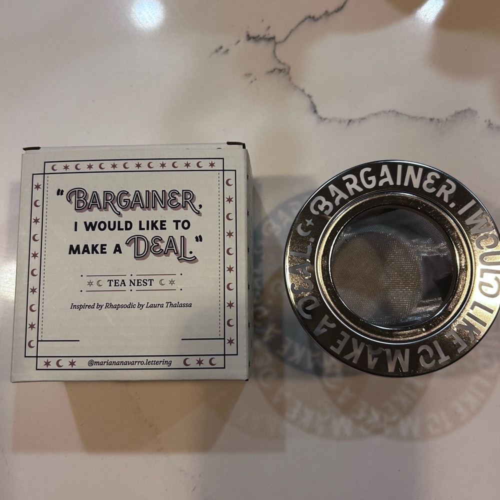 Silver Tea Nest with Quote